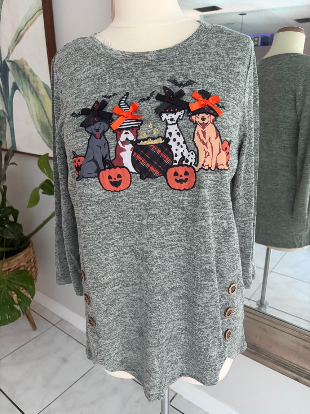Halloween witch dogs tunic top super soft and cute
